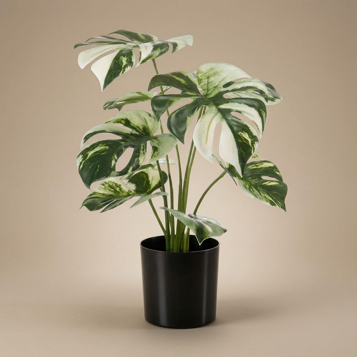Kunstpflanze Monstera Bush, 40 cm, Everspring, im Topf mit grünen Blättern, realistische Kunstpflanze für Dekoration