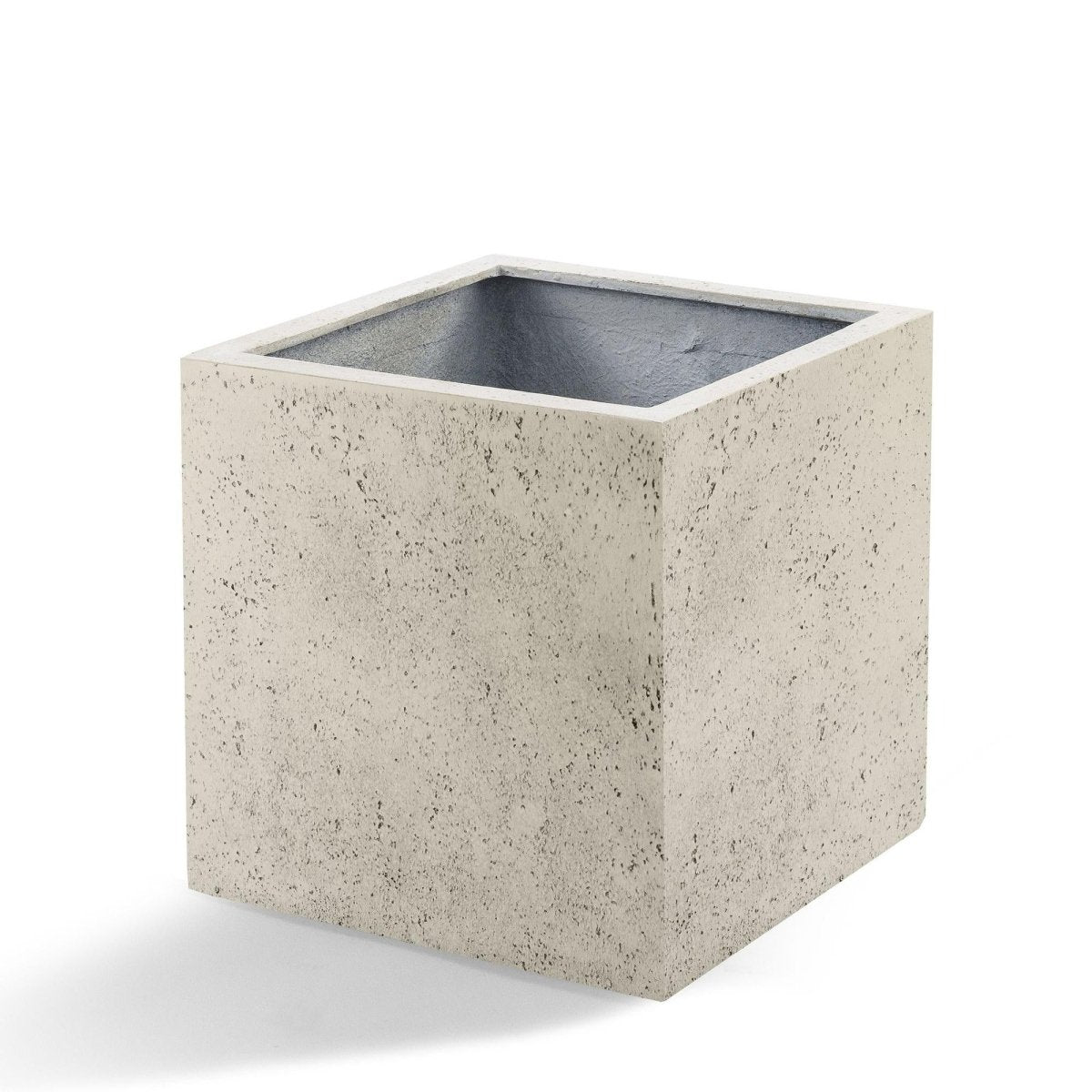 Topf Grigio Cube Antique White - D50 x H50 - Wurzelwerk Design