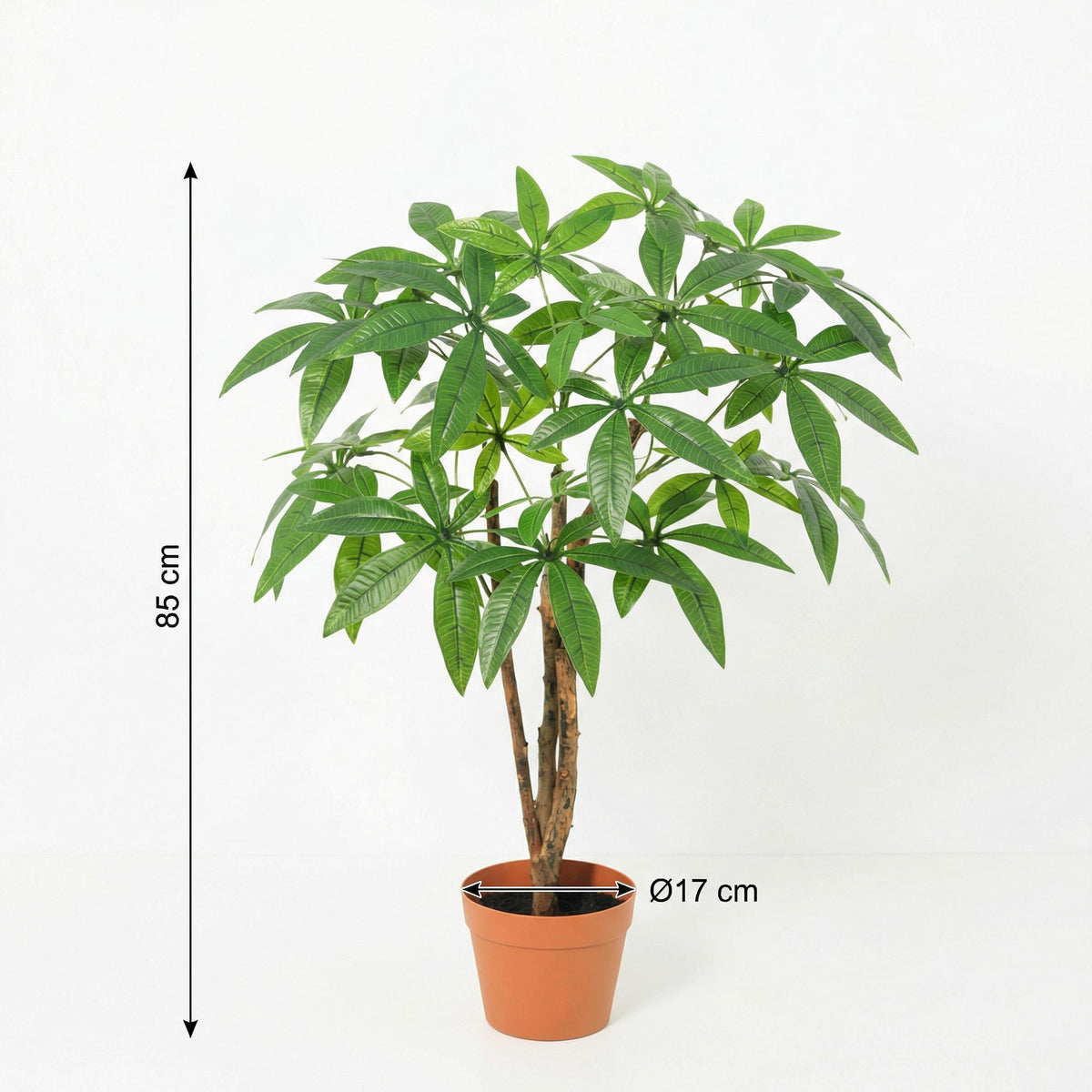 Künstliche Pachira Aquatica Pflanze von Everspring in verschiedenen Größen, detailreiche grüne Blätter, realistische Dekopflanze