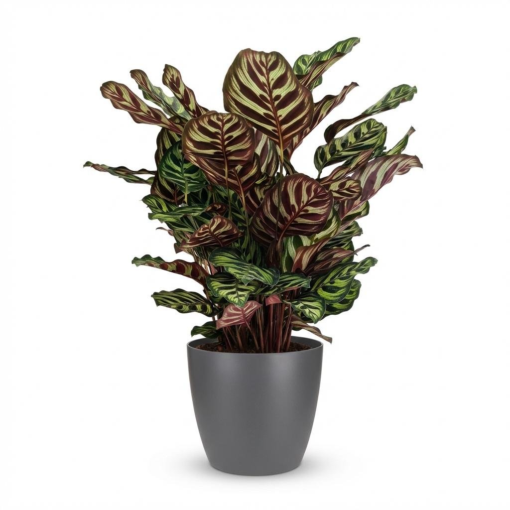 Calathea Makoyana kaufen | Pfauen-Korbmarante – Topf Ø 19 cm, Höhe 70 cm - Wurzelwerk Design